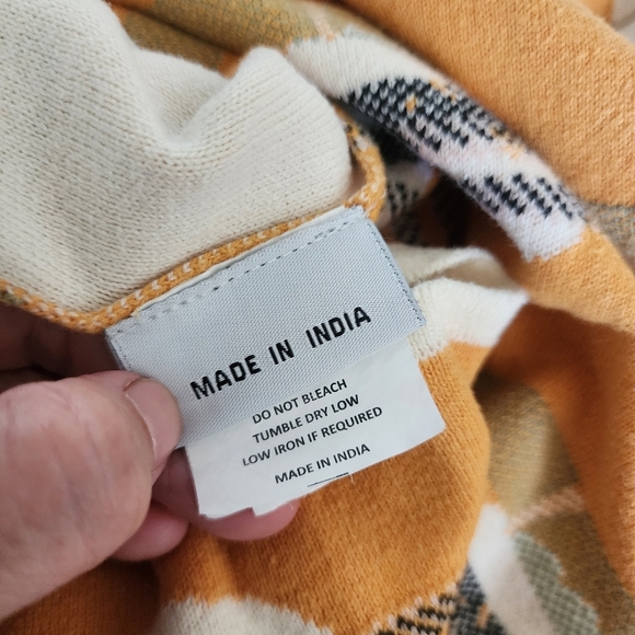 Okeo-Tex 100% Cotton Made In India Cute Pumpkin Print 12"×40" Baby Blanket EUC - Picture 6 of 9